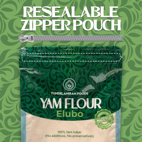 TundeLaniran Foods 2Lbs Yam Flour (Elubo) - - Premium Quality Brand
