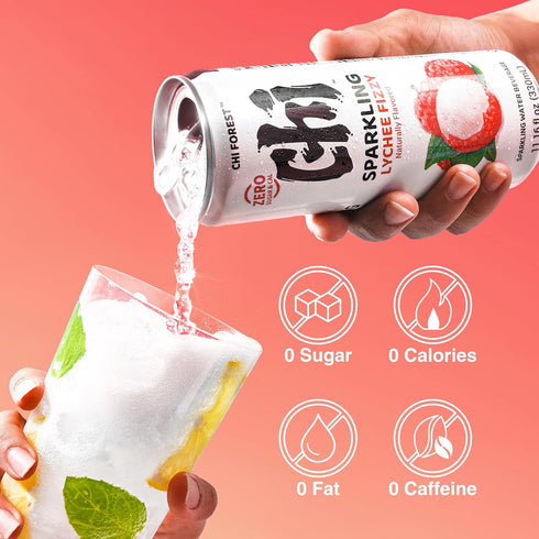 (11.16 oz* 24) CHI FOREST Lychee Fizzy Sparkling Water