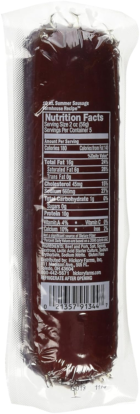 Summer Pack) Hickory Farms Sausage Hardwood Smoked (Single