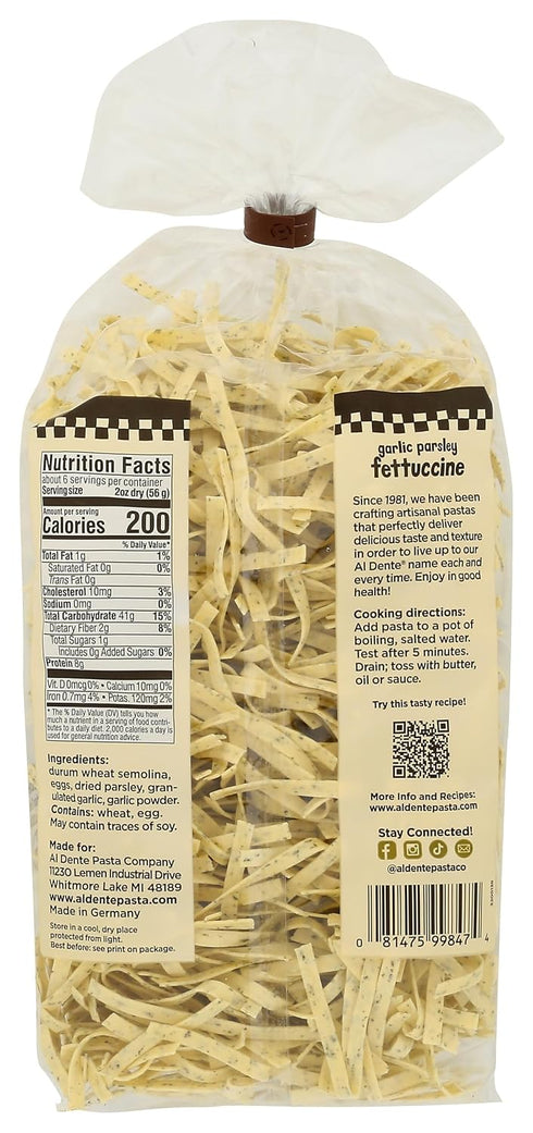 12 OZ Al Dente Garlic Parsley Fettuccine