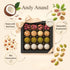 (16 9.7 Oz) ANDY ANAND CHOCOLATIER Natural Truffles Gift Box With Pistachio, Hazelnut & Coconut, Delicious Taste