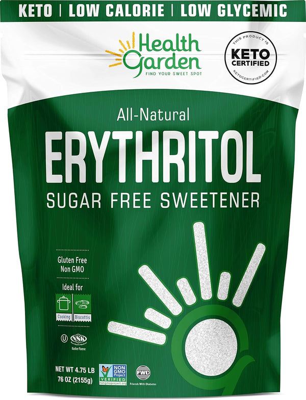 Health Garden Erythritol Sweetener - Non GMO - Gluten Free - Sugar
