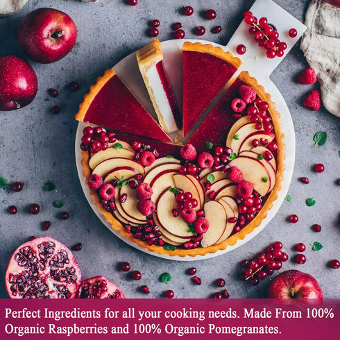 100% 8.45 Oz (Pack 2) De La Rosa Organic Raspberry & Pomegranate Vinegar, Raw & Unfiltered, Vegan, Gluten Free