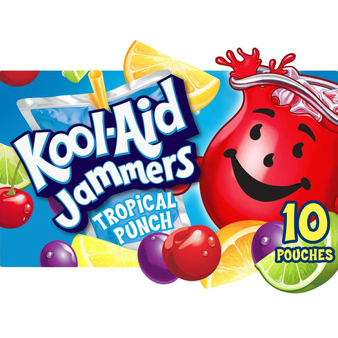 Kool-Aid Jammers Tropical Punch Flavored Drink, 10 ct Box, 6 fl oz