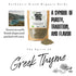 (7.05 oz) Apsogo Organic Greek Thyme Premium Dried Thyme Leaves from Greece Aromatic for Cooking, Tea & Seasoning