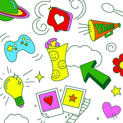 Fruit Roll-Ups 0.5 oz, 10 Fruit Flavored Snacks, Tropical Tie-Die, ct