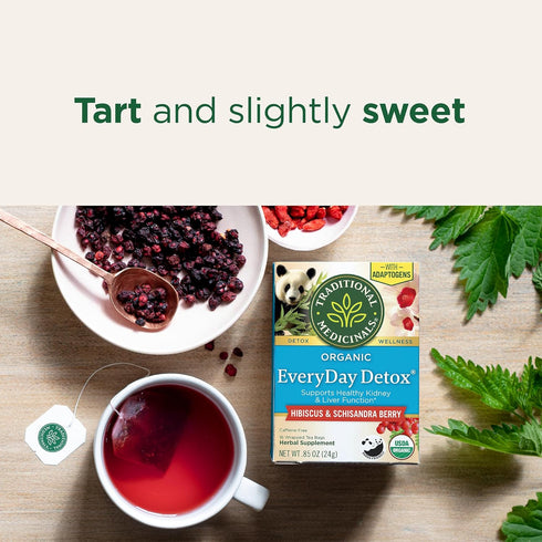 16 Traditional Medicinals Tea, Organic Everyday Detox Schisandra Berry, Supports Healthy Liver Function, Detox, Tea