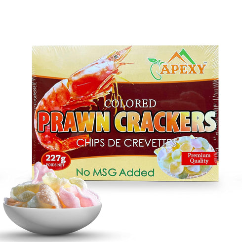 APEXY Authentic Prawn Crackers Uncooked, Crispy and Delicious Shrimp Chips for Party Appetizers