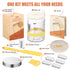 40oz Koackl Sourdough Starter Jar, Sourdough Starter Kit with Magnetic Bread Lame, Thermometer, Long Scraper, Cloth