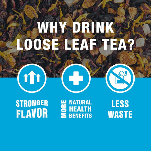 200 16oz Tiesta Tea - Cherry Punch, Loose Leaf, Sweet Cherry Herbal Tea, Premium Blend, Non-Caffeinated Fruit Blend