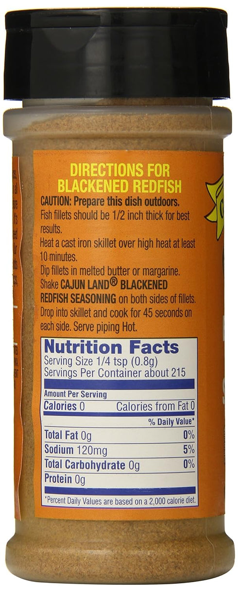 Cajun Land Blackened Redfish Seasoning, 6 Ounce