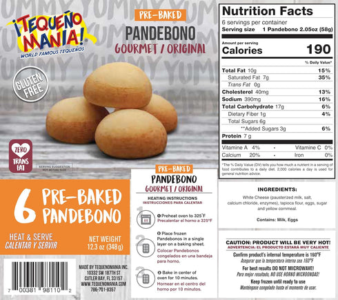 pre-baked-18ct Gourmet Pandebono original