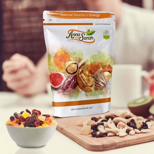 2lbs 1 Pack Anna and Sarah Mini Fruit Trail Mix, Dried Fruits Assortment, Healthy Snack in Resealable Bag