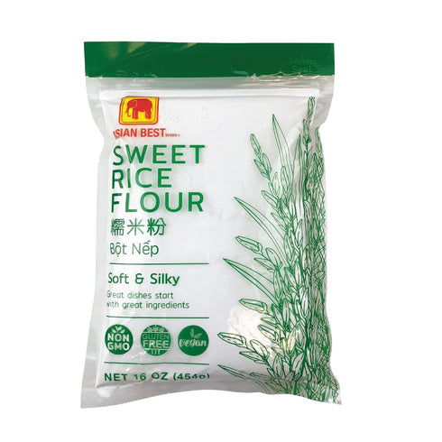 Asian Best Sweet Rice Flour, Soft & Silky, Gluten Free, Non-GMO, Vegan,
