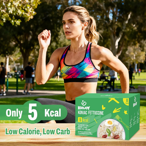 5 8 Pack 0 KONJOY Konjac Noodles Shirataki Fettuccine Calorie Low Carb Pasta, Gluten Free, Plant-Based, Keto, Vegan