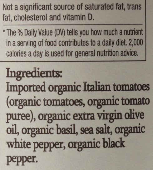 ORGANICO BELLO Organic Delicate Recipe Pasta Sauce, 25 oz