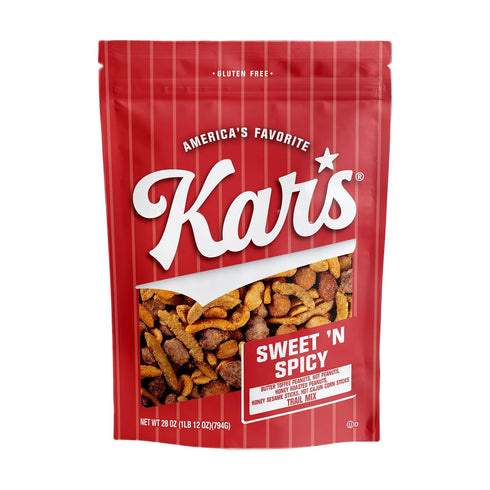Kars Nuts Sweet 'N Spicy Trail Mix, 28 oz Resealable Pouch (Pack
