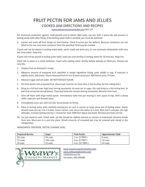 Weaver's Country Market (2.75 Lb. Bulk Fruit Pectin Mix for Making Jams & Jellies Plastic Bag)