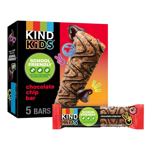 KIND Kids Granola Bars, Chocolate Chip, Gluten Free, Low Sodium, Peanut and
