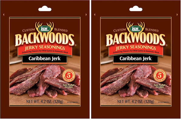LEM Products Backwoods Caribbean Jerk Jerky Seasoning, Ideal for Wild Game and