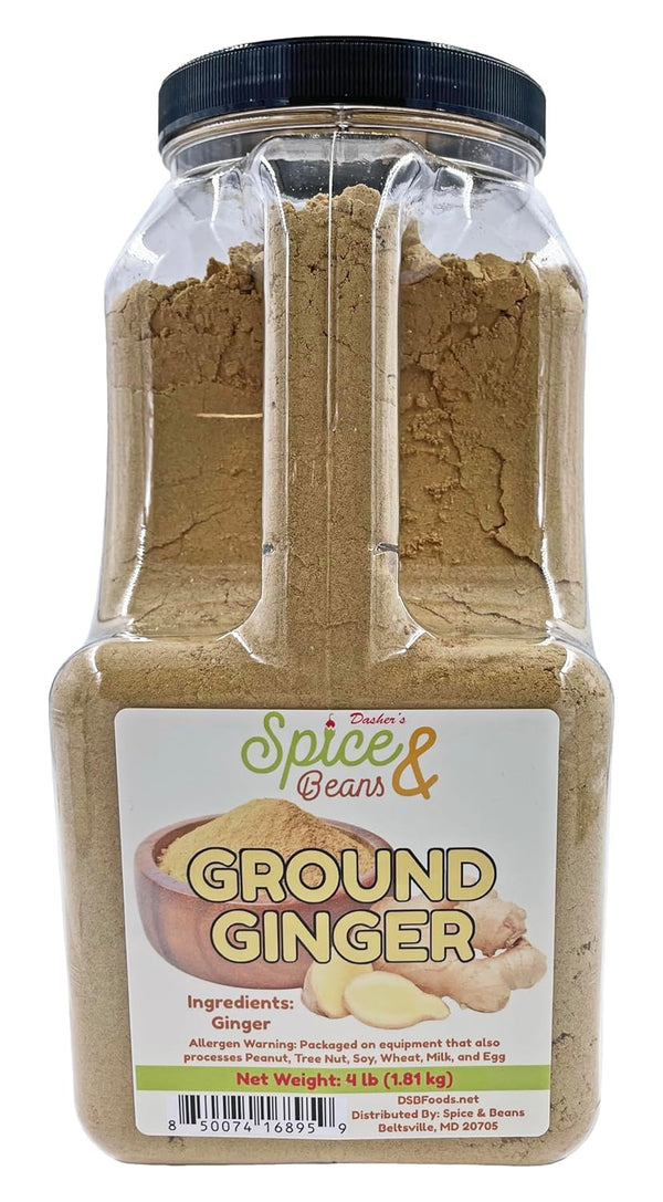 Ground Ginger Bulk 4 lbs | Fine Ground Aromatic Dried Spice &
