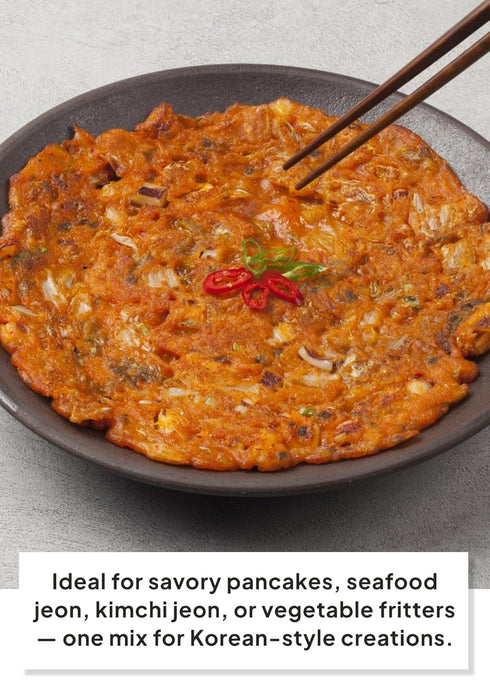 2.2lb (1kg), Korean Food Crispy Pancake Mix, Korean-Style Savory Pancake Batter, Perfect for Kimchi, Seafood & Veggie