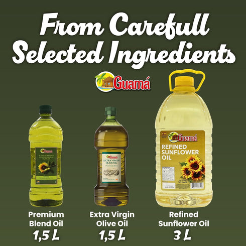 51 oz 1.5 95% 5% GUAMA - Olive Oil for Cooking Blend - Sunflower Oil Cooking Mix, fl L, Refined Sunflower Oil & Extra