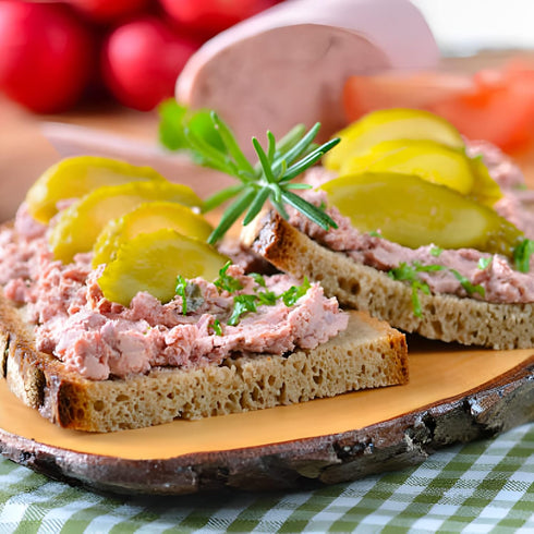 Fricks 1 lb/16 oz (3-Pack) Frick's Gourmet Braunschweiger German Liver Sausage, Authentic, Handcrafted Liverwurst