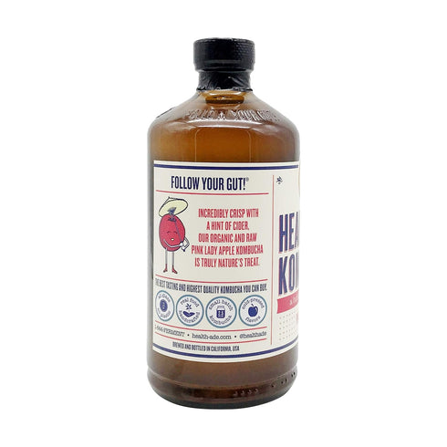 16Fz 16 Oz Health Ade, Kombucha Apple Pink Lady Organic, Fl