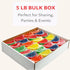 5lb Gummy Assorted Fruit Slices Large Assorted Sugar Candy - Bulk Box, Traditional Old Fashioned Chewy Sweet