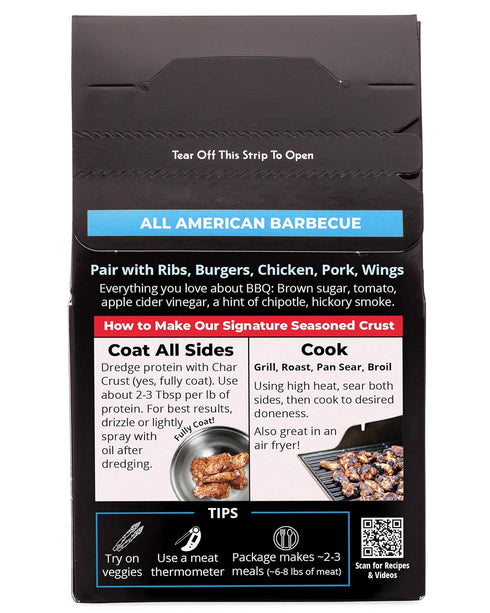 4 (Pack 6) Char Crust Dry-Rub Seasoning All American Barbecue | BBQ Spice Blend for Ribs, Chicken, Pork, Burgers