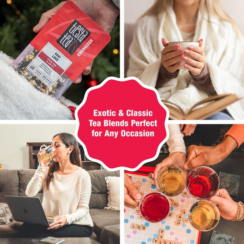 Tiesta Tea Black Loose Leaf Tea Gift Box, 3 Pouches, High Caffeine Hot & Iced Tea Variety Pack with Chai, Fruit &