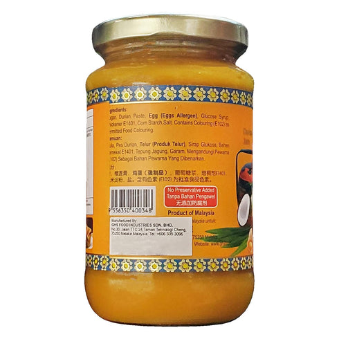 Heng's (2 Pack, 29.6oz) Durian Jam Melaka Nyonya Kaya Total