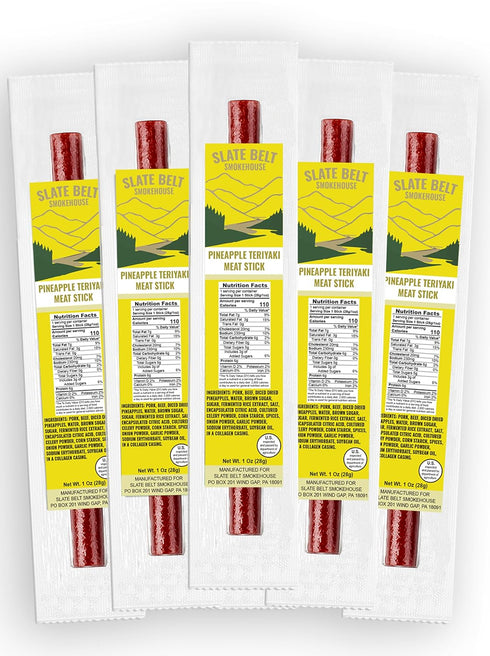 Slate Belt Smokehouse Meat Sticks - Pork and Beef Jerky Sticks Individually