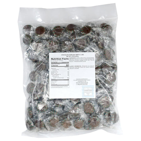 2 150 Chocolate Starlight Mints Candy, Pound Bulk Candy (Approx. pcs.), Individually Wrapped Choco Starlights
