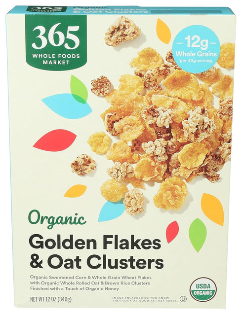 365 by Whole Foods Market Organic Honey Flakes And Oat Clusters, 12