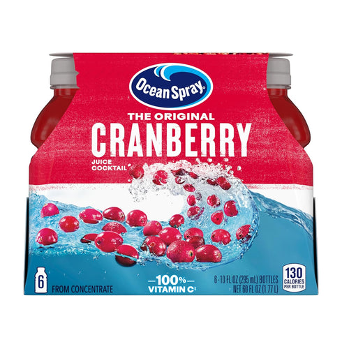 Ocean Spray Cranberry Cocktail Juice Drink, (Pack of 6) 10 Ounce, 60