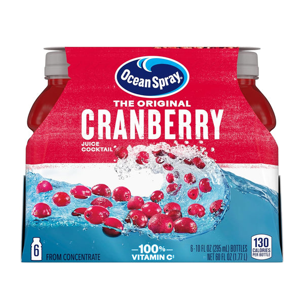 Ocean Spray Cranberry Cocktail Juice Drink, (Pack of 6) 10 Ounce, 60