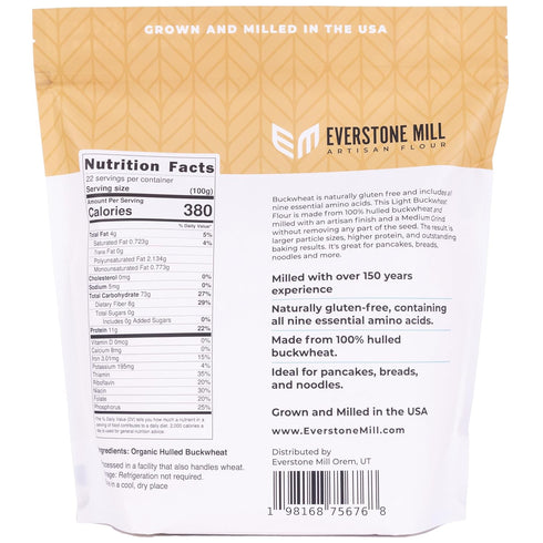 5 LBS Buckwheat Flour | | Premium Quality Organic | Light/White | Medium Grind