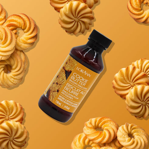 LorAnn Oils Cookie Butter Bakery Emulsion - Ideal for Cakes, Cookies & Desserts, Gluten-Free, 4 Oz