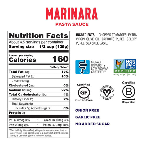 Pack 3 16 Fody Foods Vegan Pasta Sauce Variety | Low FODMAP Certified | Gut Friendly No Onion No Garlic | IBS Friendly
