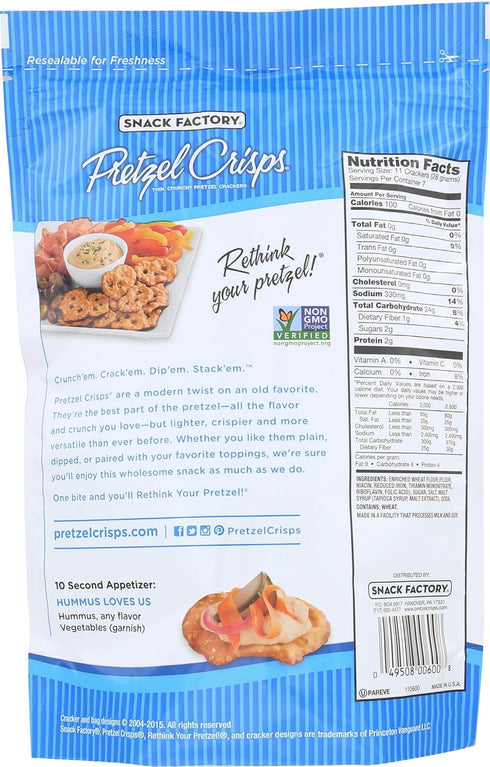 Dusty's Country Store 7.2 oz Snack Factory Original Pretzel Crisps