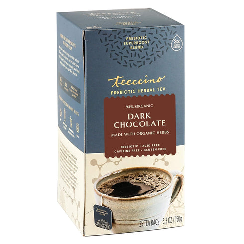 Pack 25 (Pack 3) Teeccino Chocolate Lovers Tea Variety - Dark Chocolate, Mexican Chocolate, Chocolate Peppermint