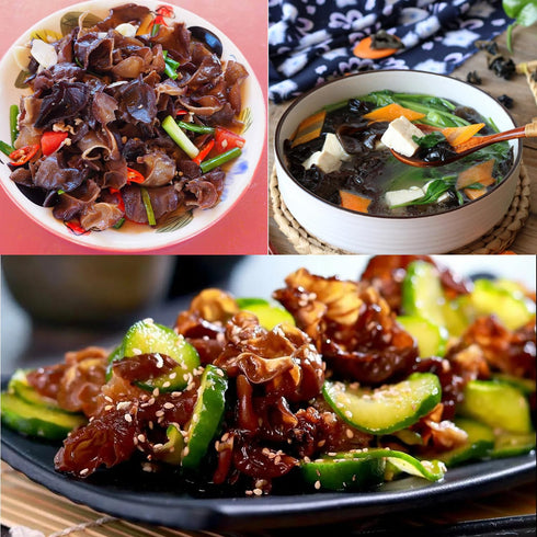 2 oz, 56.7 VIGOROUS MOUNTAINS Dried Woodear Mushrooms for Cooking, Chewy Texture Dry Black Fungus for Soup Stir-fries