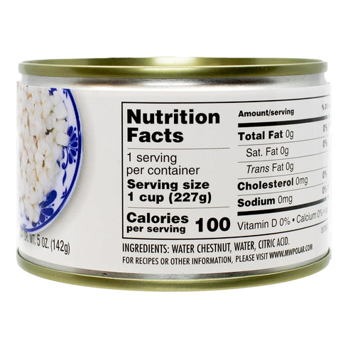 8 (Pack 12 MW Polar Canned Vegetables Water Chestnuts, Diced, Ounce
