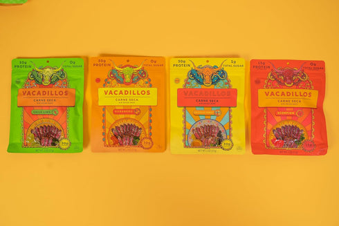30g Pack 4 Vacadillos - High Protein Carne Seca | Protein, Sugar Free, Carbs Free, Gluten Free, Dairy Free, Keto