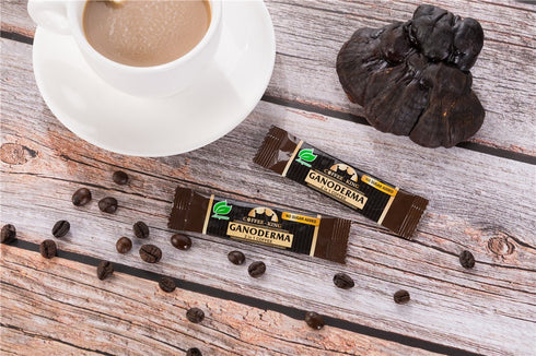 Ganoderma Coffee - Instant 2-in-1 Reishi Mushroom Coffee Mix, All Natural Ganoderma Lucidum, 30 Sachets