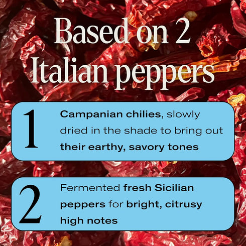 3.4 oz Stuzzi Premium Italian Hot Sauce, Small-Batch Craft Sauce, Dried Campanian & Cayenne Peppers, Medium Heat on