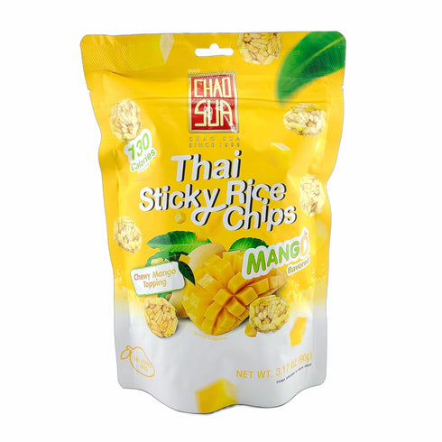 Generic 3.17 Oz. (Pack 2) Chao Sua Thai Sticky Rice Chips Mango Flavored