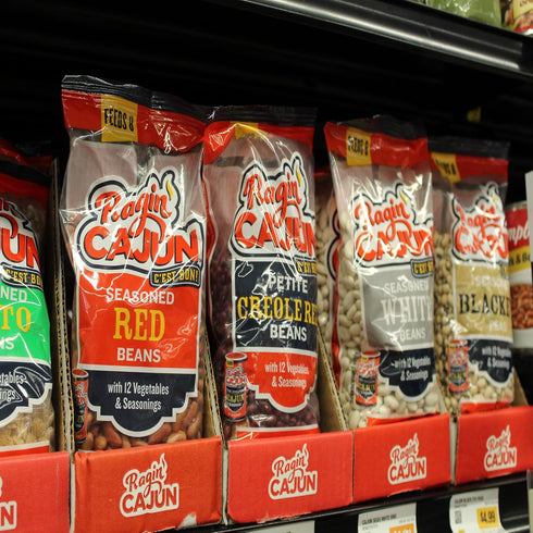 16 oz Pack, Pack 2, Ragin' Cajun Seasoned Red Beans - of Fat-Free, Gluten-Free, Reduced Sodium - Authentic Louisiana